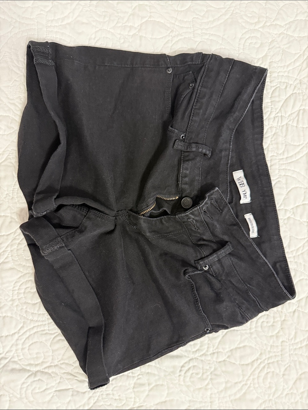 YMI Black Denim Cutoff Shorts